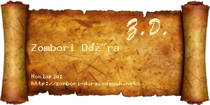 Zombori Dóra névjegykártya